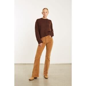 SPRWMN Camel Corduroy High Rise Micro Flare Pants Size 29